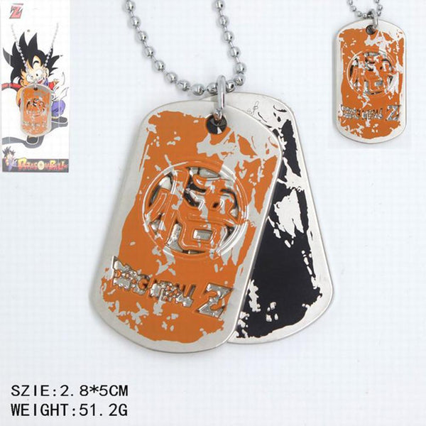 Dragon Ball Goku Saiyan Dog Tag Necklace Chain Gifts for Men Women