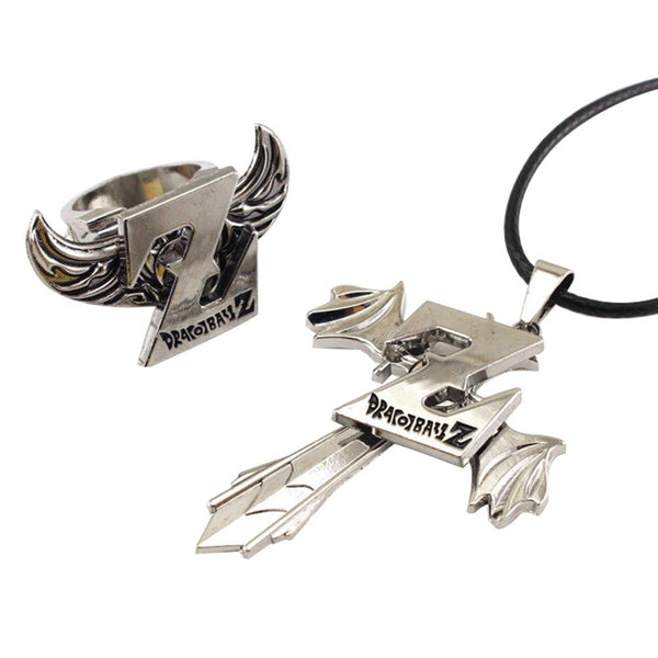 Dragon Ball Goku Saiyan Rings Necklace Set Cosplay Gifts for Men Women