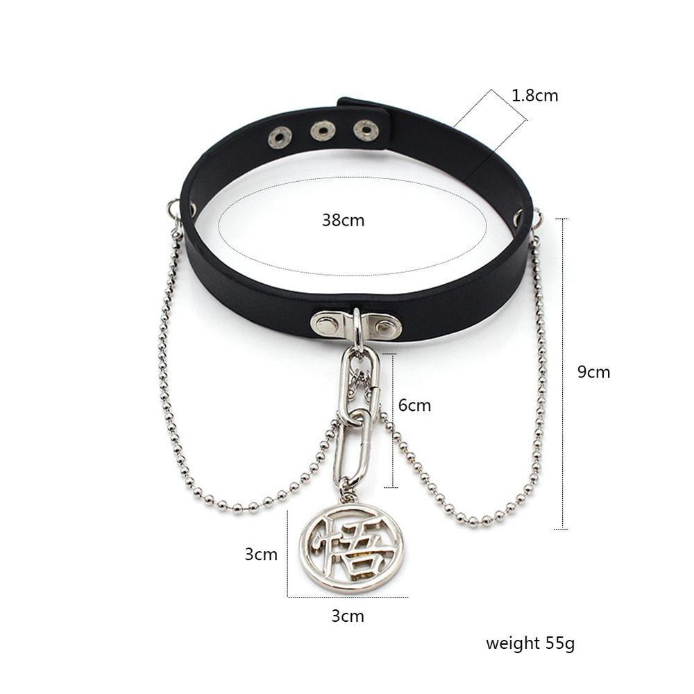 Dragon Ball Punk Goth Choker Goku Leather Necklace Gifts Idea for Men Women