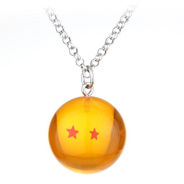 Mens Womens Dragon Ball Stars Crystal Acrylic Necklace for Cosplay Halloween