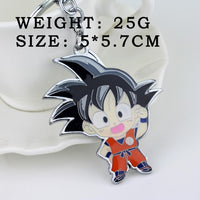 Men Women Dragon Ball Keychain Saiyan Novelty Keyring