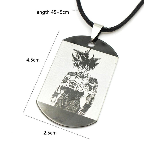 Dragon Ball Goku Saiyan Dog Tag Necklace Chain Gifts for Men Women