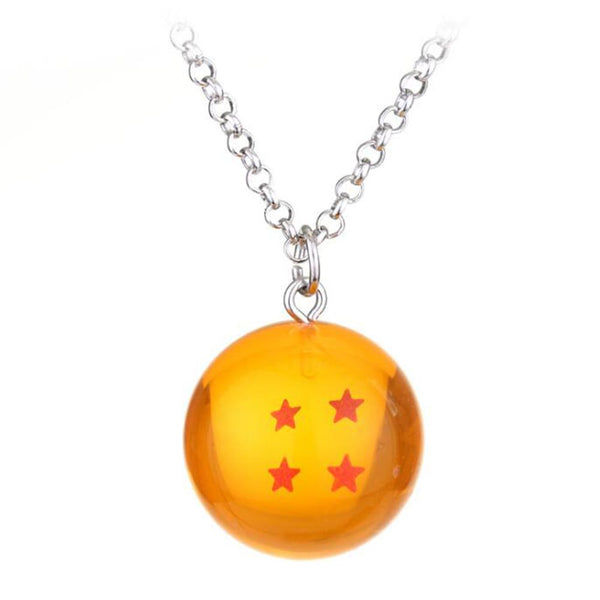 Mens Womens Dragon Ball Stars Crystal Acrylic Necklace for Cosplay Halloween