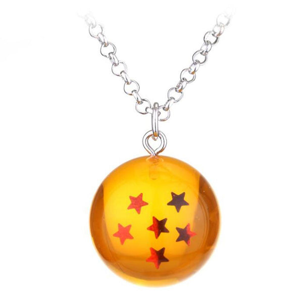 Mens Womens Dragon Ball Stars Crystal Acrylic Necklace for Cosplay Halloween