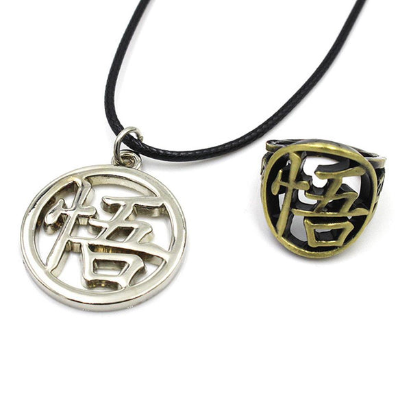 Dragon Ball Goku Saiyan Rings Necklace Set Cosplay Gifts for Men Women