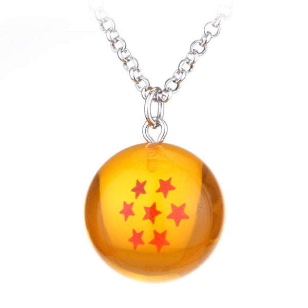 Mens Womens Dragon Ball Stars Crystal Acrylic Necklace for Cosplay Halloween